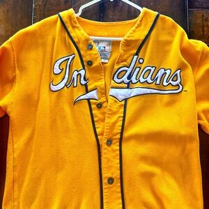 VINTAGE BUTTON DOWN CLEVELAND INDIANS STITCHED JERSEY SIZE M